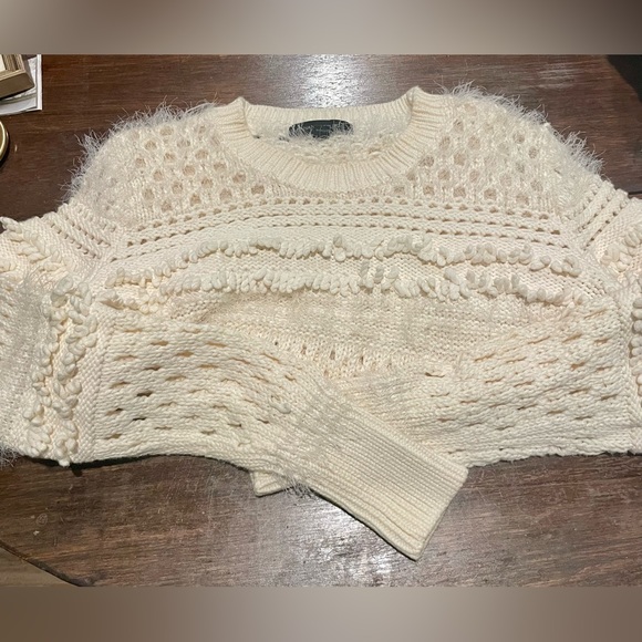 NWOT Banana Republic mixed material sweater - Picture 6 of 7